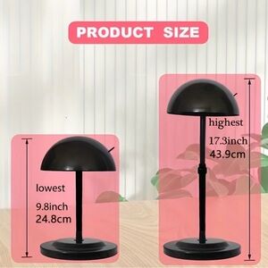 Black hat/wig display stand.
